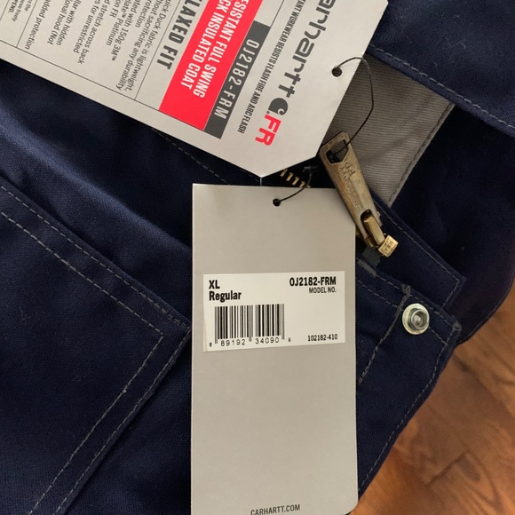 Mens New Carharrt Blue Flame Resistant full swing quick  duck style cost - Picture 3 of 4